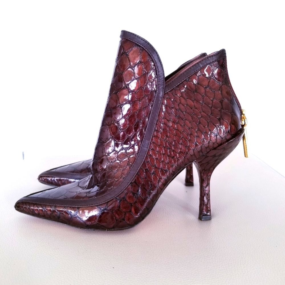 Louise et Cie Textured Brown Ankle Booties